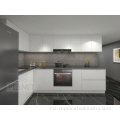 Handleless memasang kabinet dapur pek rata 3D gloss